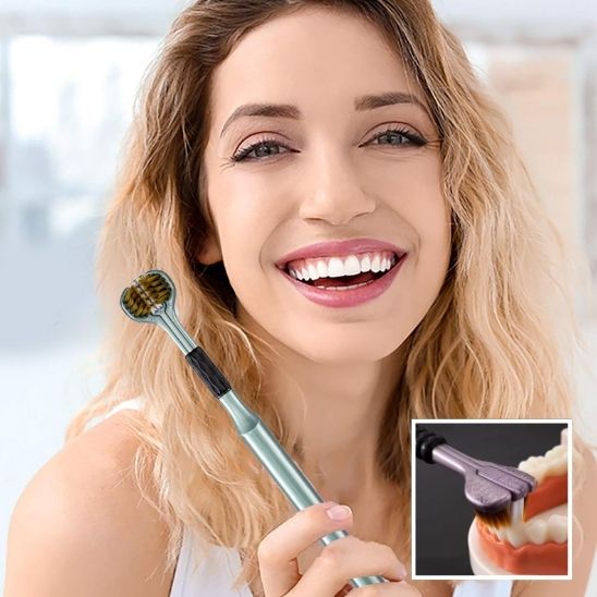360° TOOTHBRUSHES WITH 3 HEADS - BLUE MOUNT™