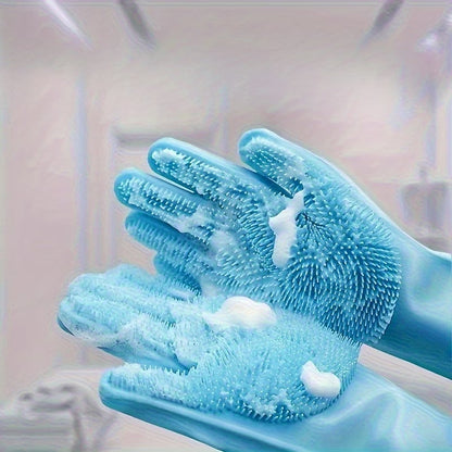 Pet bathing gloves